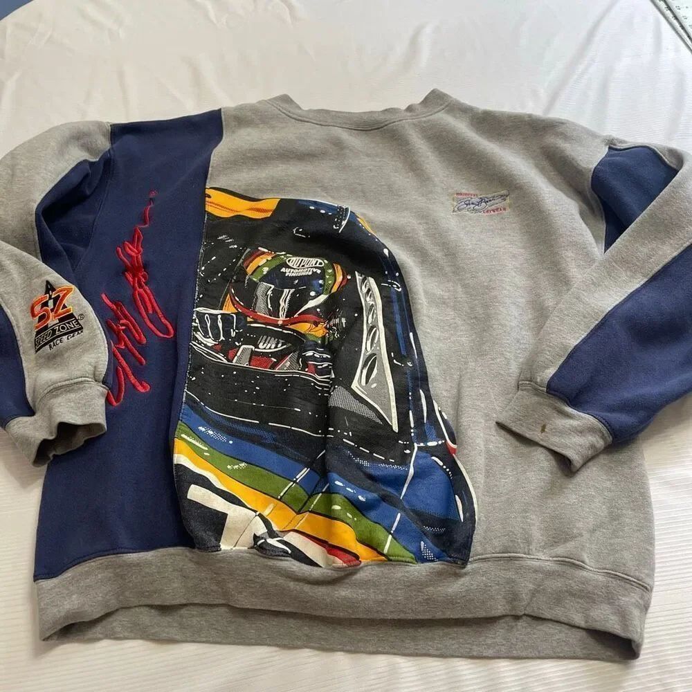 Nascar Vintage Sweatshirt Mens Jeff Gordon Fleece Crewneck Sweatshirt Size 2XL